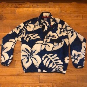 Blue and White Floral Patagonia Pullover